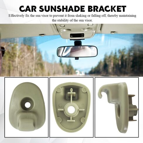 قطعتان من مشبك واقي السيارة، مشابك حاجب الشمس للسيارة، خطاف حامل قناع مطور مناسب لسيارة جيب ليبرتي 2005-2012 ودودج نيترو 2008-2012 يستبدل OEM # 1AR26BD1AA 1AR26DW1AA in Kuwait