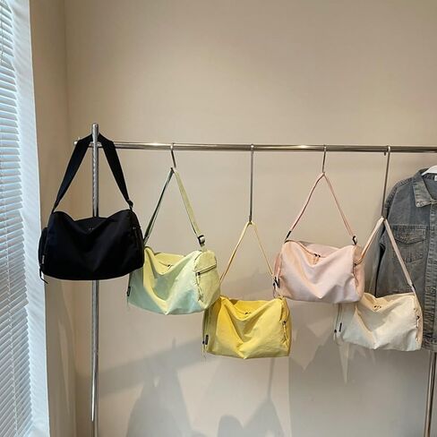 مترهل النايلون المتشرد حقيبة المرأة تخفيف متعددة جيب Crossbody الكتف محفظة عادية بوسطن حقيبة كلية حقيبة تسوق سفر حقيبة يد in Kuwait