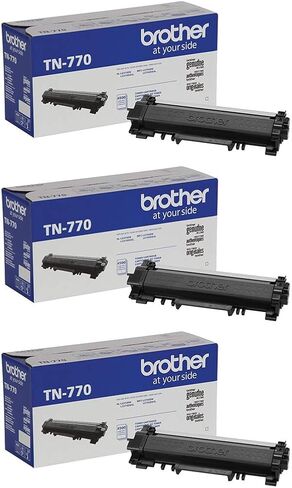 Brother Genuine Super High Yield Black Toner Cartridge 3-Pack, TN770, Replacement Black Toner, Page Yield Up to 4,500 Pages Each in Saudi Arabia