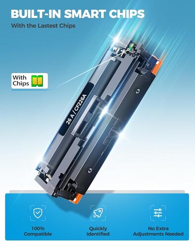 2-Pack 26A Black Toner Cartridges Compatible for HP 26A CF226A 26X CF226X HP26A Toner Work for HP Laser Jet Pro M402n M426fdw M402dn M402dw M402m M402 Pro MFP M427dw M426dw M426fdn M426 Printer in Kuwait
