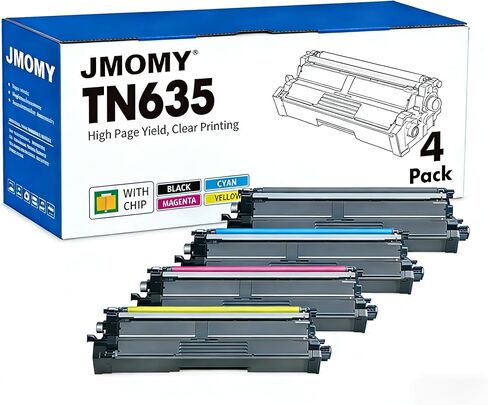 حبر TN635 TN 635 TN-635 متوافق مع خراطيش الحبر Brother TN635 TN-635 TN 635XL للطابعة MFC-L8930CDW HL-L8430CDW HL-L8430CDWT HL-L8570CDW MFC-L8730CDW MFC-L8970CDW MFC-EX575 4 عبوات in Kuwait