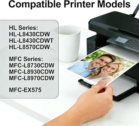 حبر TN635 TN 635 TN-635 متوافق مع خراطيش الحبر Brother TN635 TN-635 TN 635XL للطابعة MFC-L8930CDW HL-L8430CDW HL-L8430CDWT HL-L8570CDW MFC-L8730CDW MFC-L8970CDW MFC-EX575 4 عبوات in Kuwait