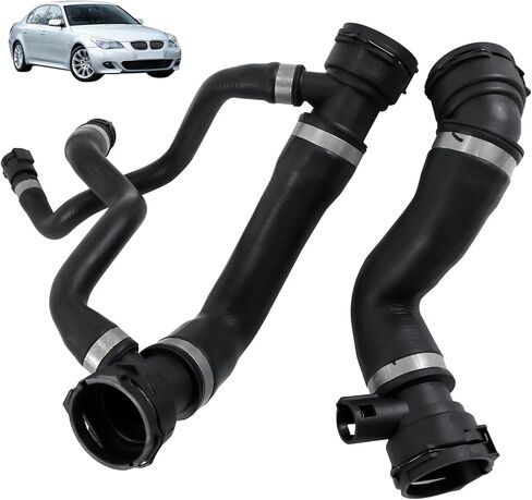 17127546064 Upper and Lower Radiator Coolant Hose Compatible with BMW E60 525i 525xi 530i 530xi L6 3.0L 2006-2007 Automatic Transmission Replace 17127521778 17127521776 in Saudi Arabia