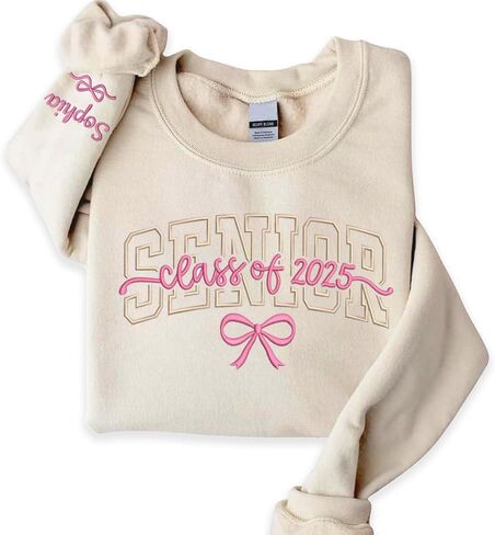 Chillever Personalized Embroidered Senior Sweatshirt, Personalized Class of 2026 Sweatshirt in Kuwait