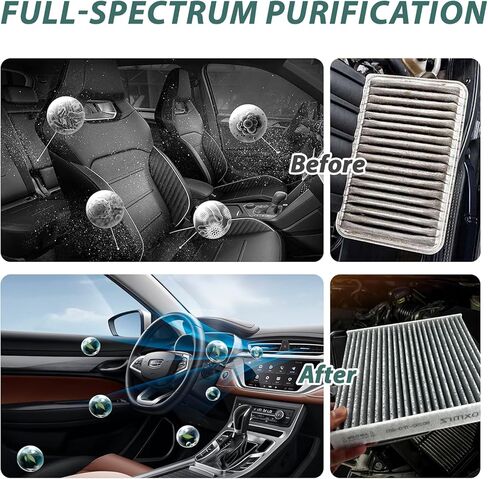 طقم فلتر هواء المحرك والمقصورة متوافق مع Acura RDX 2019-2025 استبدال # 17220-5MS-H00، CA12605، 80292-TF0-G01 in Kuwait