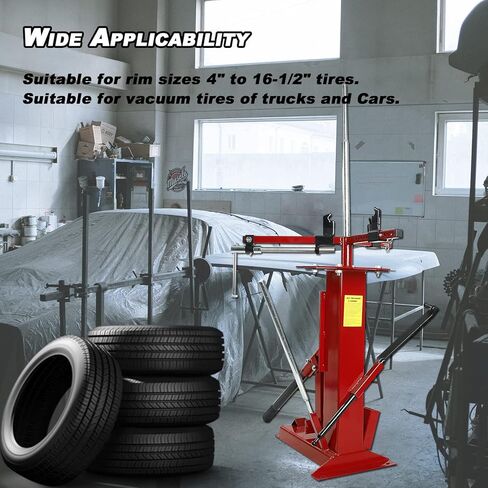BLACKHORSE-RACING Multi Manual Tire Changer Auto Car Tire Changer Car/Truck/Motorcycle Portable Hand Tool Tire Bead Breaker Changer for 4" to 16-1/2" Tires ATV Wheel,Red in Saudi Arabia