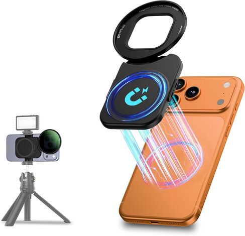 محول فلتر عدسة مغناطيسي عالمي 67 مم لهاتف iPhone 15 Pro 14 Pro 15 Pro Mx 14 Pro Max، حلقة فلتر عدسة الهاتف مع برغي ثلاثي القوائم 1/4-20 بوصة وحامل حذاء بارد لتسجيل الفيديو (بدون فلتر) in Kuwait