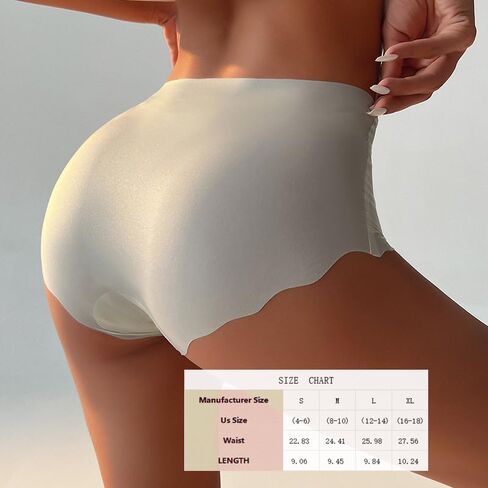 Women's Seamless Underwear 6 PCS, Panties Silky Invisible Hipster,Ultra-Thin Naked-Feel OnePiece Seamless Women's Briefs in Saudi Arabia