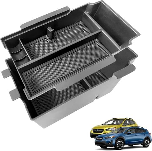 2024 2025 Crosstrek Center Console Organizer Tray for 2024 2025 Subaru Crosstrek 2024 Impreza Center Armrest Storage Box for Crosstrek 2024 Accessories Imprez Storage Box Double Layer in Kuwait