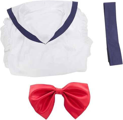 Women's Preppy Style Sailor Collar Costume Vintage Lolita JK Uniform Long Sleeves Casual White Retro Dresses in Kuwait