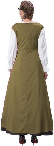 2pcs Renaissance Dress Women Medieval Costume Court Dress Victorian Regency Queen Princess Peasant dress in Saudi Arabia
