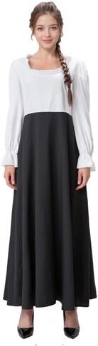 2pcs Renaissance Dress Women Medieval Costume Court Dress Victorian Regency Queen Princess Peasant dress in Saudi Arabia