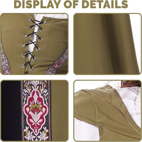 2pcs Renaissance Dress Women Medieval Costume Court Dress Victorian Regency Queen Princess Peasant dress in Saudi Arabia