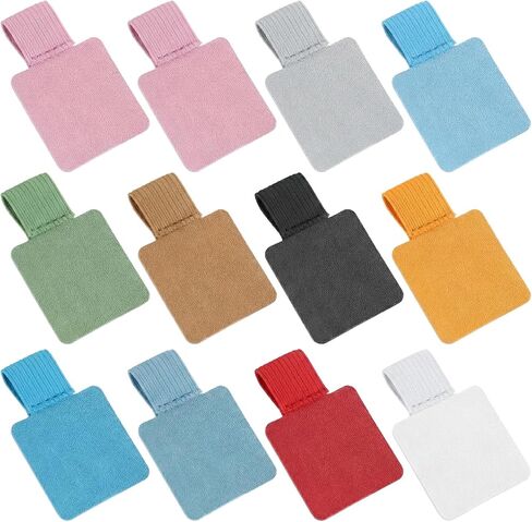12PCS Notebook Pen Loop Holder Set, Self-Adhesive Leather Pencil Holder Elastic Design for Notebooks Journals Calendars with 11 Colors in Kuwait
