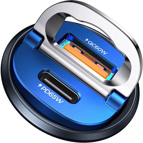 [عبوة من قطعتين] شاحن سيارة USB C بقدرة 125 وات، محول شاحن سيارة USB C معدني صغير شحن سريع PD65W وQC60W منفذ مزدوج MRGLAS نوع C شاحن USB ولاعة سجائر السيارة لهاتف iPhone 14 13 ProMax iPad Samsung Macbook in Kuwait