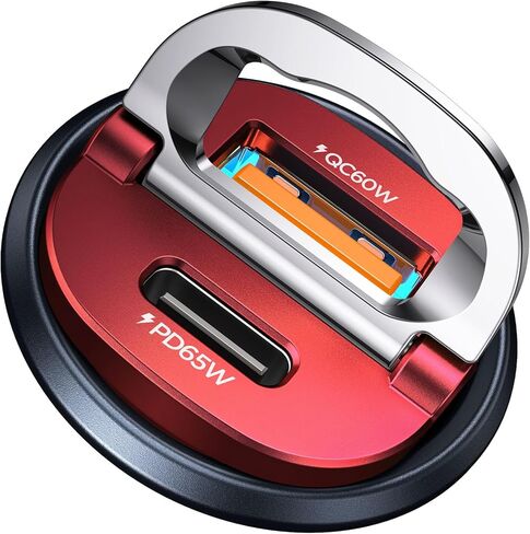 [عبوة من قطعتين] شاحن سيارة USB C بقدرة 125 وات، محول شاحن سيارة USB C معدني صغير شحن سريع PD65W وQC60W منفذ مزدوج MRGLAS نوع C شاحن USB ولاعة سجائر السيارة لهاتف iPhone 14 13 ProMax iPad Samsung Macbook in Kuwait