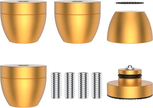 4 قطع من Tertullus ذات الخرز الكروي لعزل مكبرات الصوت ووسادات منصة دوارة وممتصة للصدمات وأقدام عزل مضخم الصوت 33 × 30 وسادة حامل مكبر صوت (فضي) in Kuwait