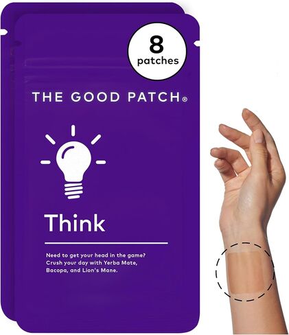 The Good Patch Think Wellness Patches - Plant Powered with Caffeine, Yerba Mate, Bacopa and Lion’s Mane (16 Total Patches) in Kuwait