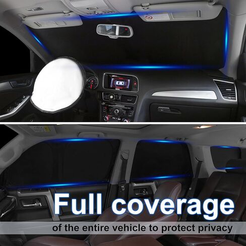 Windshield Sun Shade Foldable Full Windows Coverage Custom Fit for Mini Countryman Cooper F60 SUV 2017-2024 Accessories Car Window Shades Block Sun UV Rays 8PCS in Saudi Arabia