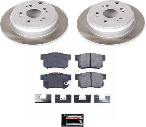 PowerStop Rear Brake Kit For Acura RDX 2007-12 - Ceramic Brake Pads + Semi Coated Rotors Replacement, SC3098 in Saudi Arabia