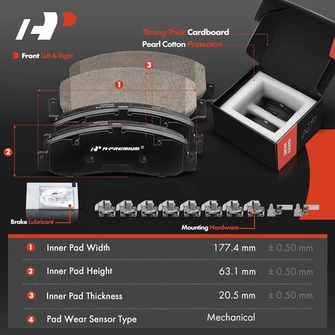 A-Premium Front & Rear Vented Disc Brake Rotors + Ceramic Pads Kit Compatible with Select Ford Models - For F-250 Super Duty/F-350 Super Duty 2005 2006 2007, 12-PC Set in Saudi Arabia