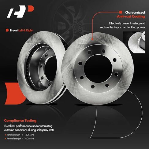 A-Premium Front & Rear Vented Disc Brake Rotors + Ceramic Pads Kit Compatible with Select Ford Models - For F-250 Super Duty/F-350 Super Duty 2005 2006 2007, 12-PC Set in Saudi Arabia