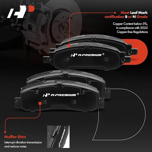 A-Premium Front & Rear Vented Disc Brake Rotors + Ceramic Pads Kit Compatible with Select Ford Models - For F-250 Super Duty/F-350 Super Duty 2005 2006 2007, 12-PC Set in Saudi Arabia