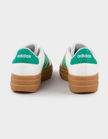 adidas VL Court Bold Womens Platform Shoes, White/Green, 9 in Saudi Arabia
