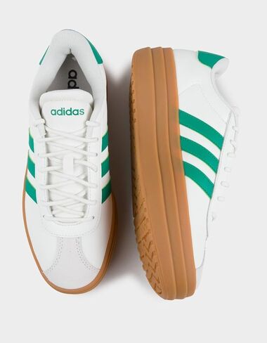 adidas VL Court Bold Womens Platform Shoes, White/Green, 9 in Saudi Arabia