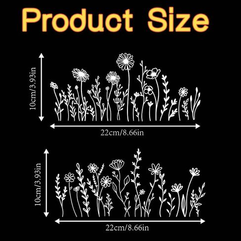 2Pcs Flowers Car Sticker for Headlight Waterproofs Headlight Window Decal for Vehicles Wildflowers Boho Car Sticker Decoration in Saudi Arabia
