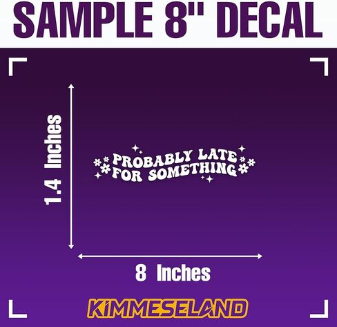 Probably Late for Something Car Decal Heart Joke Hilarious Gifts Mirror Car Accessories Affirmations Funny Vinyl Decal Waterproof 8 Inches Bumper Decal Gifts for Mom Dad Friend Coworker in Kuwait