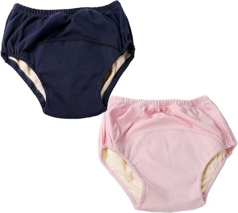 2-Pack Cotton Incontinence Underwear Adult Leakproof Panties Cloth Diaper Women Men Washable Post Surgical Reusable Briefs in Saudi Arabia