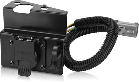 4 & 7 Pin Trailer Tow Wiring Harness Plug Compatible with 1999-2001 Ford F250 F350 F450 F550 Super Duty Pickup - Includes Connector & Mounting Bracket, Replaces YC3Z-13A576-CA in Saudi Arabia