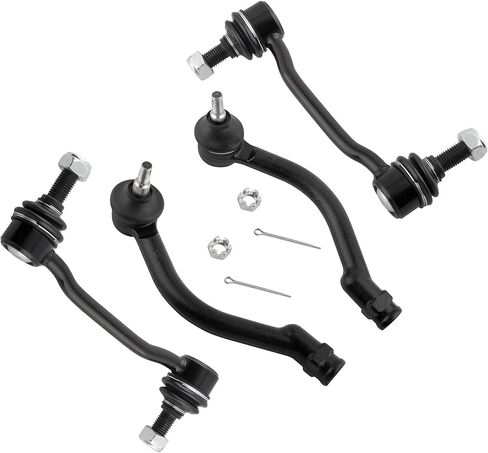 4Pcs Suspension Front Stabilizer Sway Bar End Links + Outer Tie Rod Ends Left Driver & Right Passenger Fit For Hyundai Azera 2006-2007, For Hyundai Sonata 2006-2008 ES800104 ES800105 K80949 in Kuwait