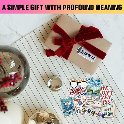 VOTANTA (15 Pcs, 3 inch) - Hockey Romance Stickers Pack, Stupid Canadian Wolf Bird Sticker, The Cottage LGBT Hockey Romance Book Lover Bookish Sports Gifts Decoration for Laptop, Phone, Water Bottle in Kuwait