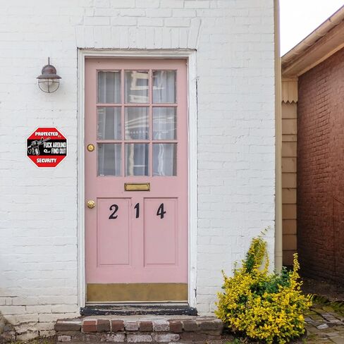 FAFO Security Warning Sign Stickers - 5 Pack Protected by Fuck Around and Find Out Sticker 6" Size Funny Removable Decals for Car Vehicle Bumper Truck Window Home/Door Wall Laptop Waterproof in Kuwait