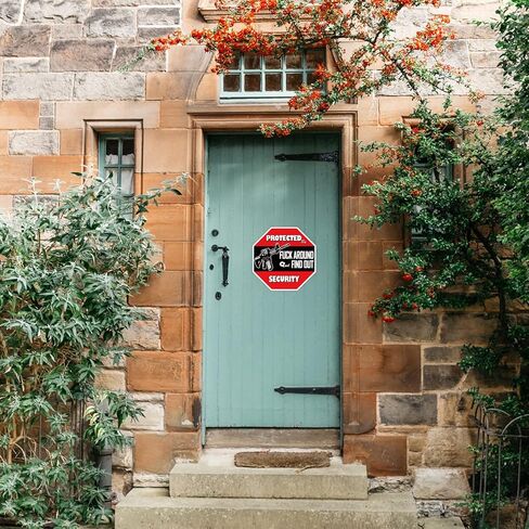 FAFO Security Warning Sign Stickers - 5 Pack Protected by Fuck Around and Find Out Sticker 6" Size Funny Removable Decals for Car Vehicle Bumper Truck Window Home/Door Wall Laptop Waterproof in Kuwait