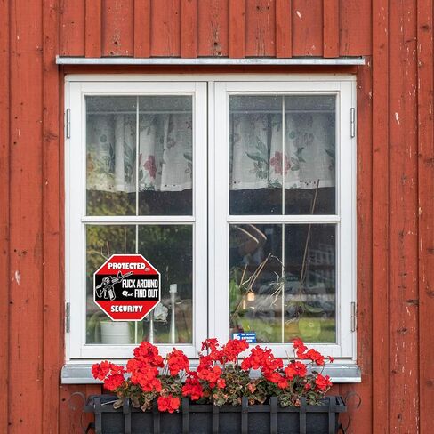 FAFO Security Warning Sign Stickers - 5 Pack Protected by Fuck Around and Find Out Sticker 6" Size Funny Removable Decals for Car Vehicle Bumper Truck Window Home/Door Wall Laptop Waterproof in Kuwait