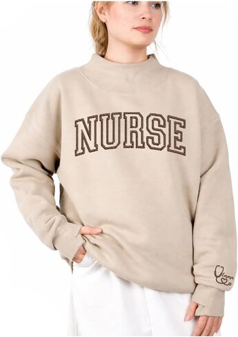 Luxury Custom Embroidered Nurse Mockneck Sweatshirt, Custom RN CNA ICU, Graduation for Nurse, Medical Assistant Sweatshirts, Doctor Gift, Birthday, Christmas 4 in Kuwait