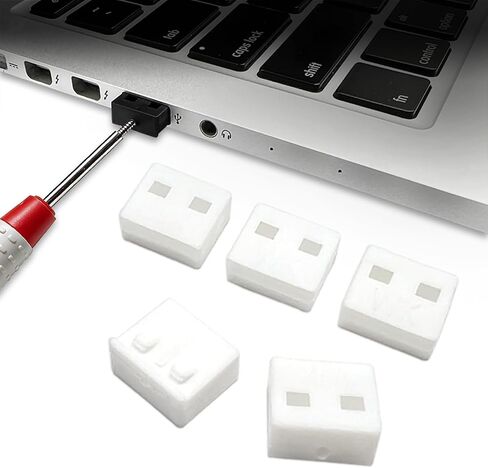 10Pcs USB Port Lock with 1 Keys, Locking USB Port/Dust Blocker, USB Dust Cover Cap Female Port Plugs Protector, Compatible with Computer,TV,Router,USB Devices (Black) in Kuwait