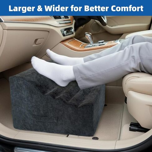 Foot Rest Under Desk, Comfortable Office Footrest, Ergonomic Foot Stool for Long Sitting with Curved Design Relieves Leg Pressure (Dark Gray) in Saudi Arabia