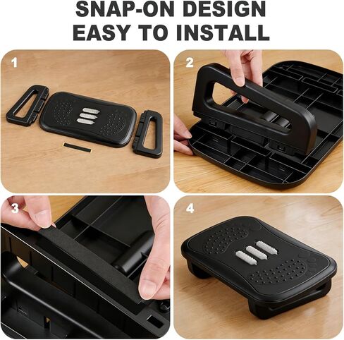 مسند قدم مريح، مسند قدم للتدليك تحت المكتب لكرسي المكتب، تجميع سهل الكبس وتصميم متين لتخفيف آلام الظهر ودعم الدورة الدموية في الساق في المنزل/المكتب in Kuwait