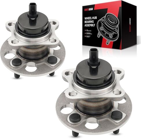 زوج Torchbeam 512370 مجموعة محمل محور العجلة الخلفية لـ 2007-2014 Toyota Yaris، 2012-2019 Toyota Prius C، 2013 Scion iQ Wheel Bearing 4 العروات W/ABS in Kuwait