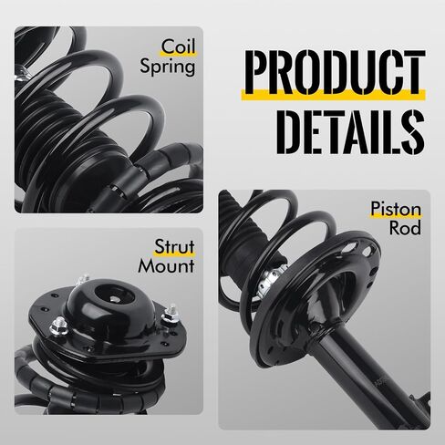 KUSATEC Front Pair Complete Struts Shock Absorber fit for 2005-2011 Chevy Cobalt HHR, 2005-2009 Pontiac G5 Pursuit; 172179L 172179R Left/Right Struts with Coil Spring Assemblies in Saudi Arabia