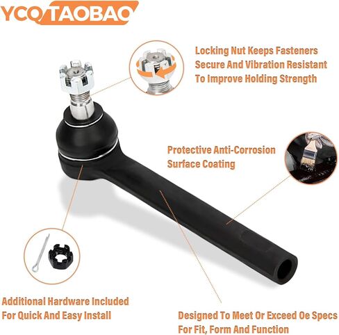 2x Front Left Outer Front Right Outer Steering Tie Rod End Tie Rod End Tie Rod End Kit Replacement YCQTaoBao Compatible with Hyundai Elantra 2017 in Kuwait