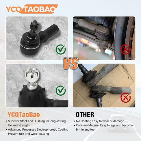 2x Front Left Outer Front Right Outer Steering Tie Rod End Tie Rod End Tie Rod End Kit Replacement YCQTaoBao Compatible with Hyundai Elantra 2017 in Kuwait