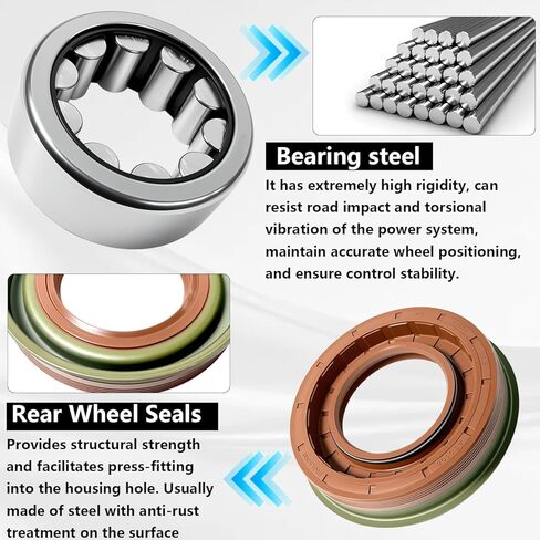 مجموعة سدادات محمل عمود المحور الخلفي ومجموعة ركاب السائق لشاحنة Ford F150 F250 مع زوج تروس حلقي 9.75 بوصة 2 محامل و2 أختام in Saudi Arabia