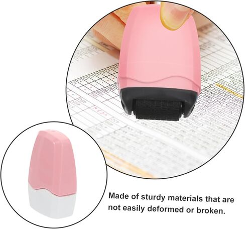 ختم دوار لحظر العناوين لحماية السرقة، علامة بريد أمنية للخصوصية مع نمط عشوائي، تصميم بلاستيكي سهل الاستخدام، معلومات سرية فعالة، تغطية باللون الوردي in Kuwait