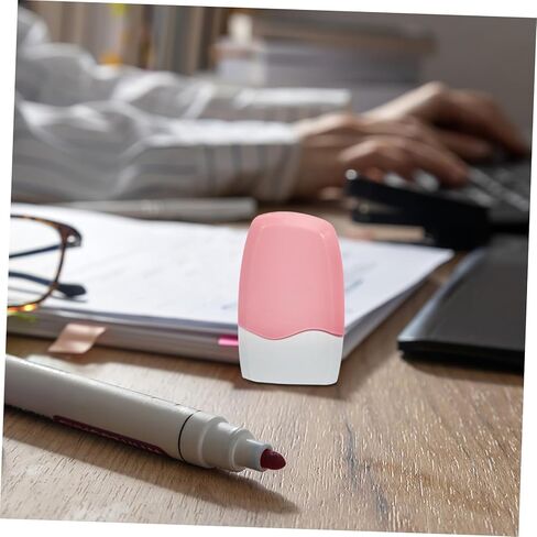 ختم دوار لحظر العناوين لحماية السرقة، علامة بريد أمنية للخصوصية مع نمط عشوائي، تصميم بلاستيكي سهل الاستخدام، معلومات سرية فعالة، تغطية باللون الوردي in Kuwait