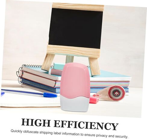 ختم دوار لحظر العناوين لحماية السرقة، علامة بريد أمنية للخصوصية مع نمط عشوائي، تصميم بلاستيكي سهل الاستخدام، معلومات سرية فعالة، تغطية باللون الوردي in Kuwait